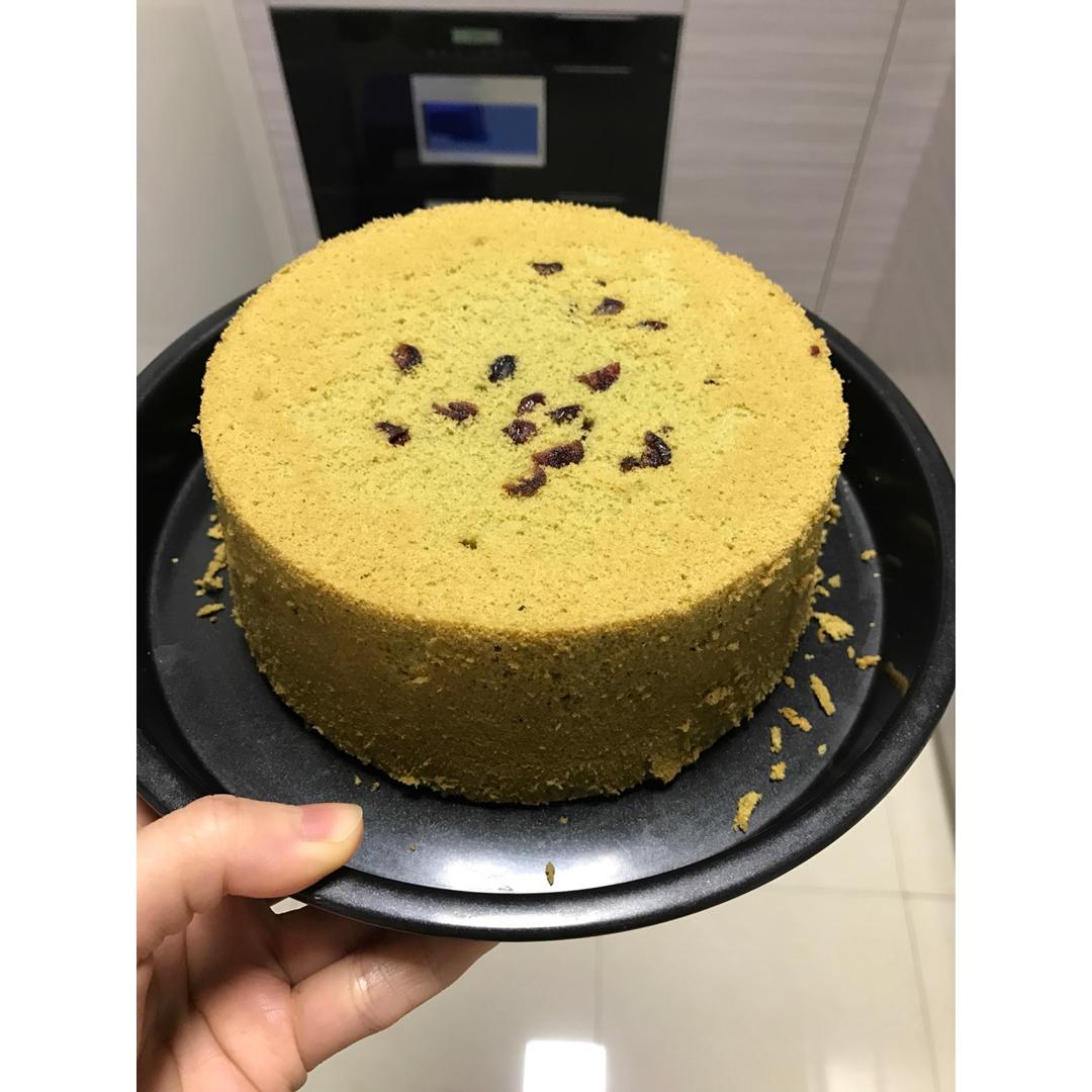 六寸抹茶戚风蛋糕