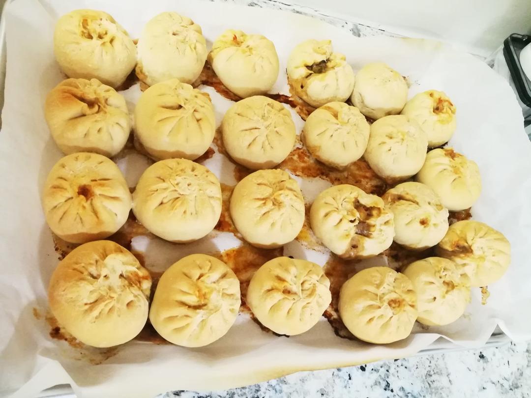 简单粗暴喷喷香的烤包子（自带水煎包体质）