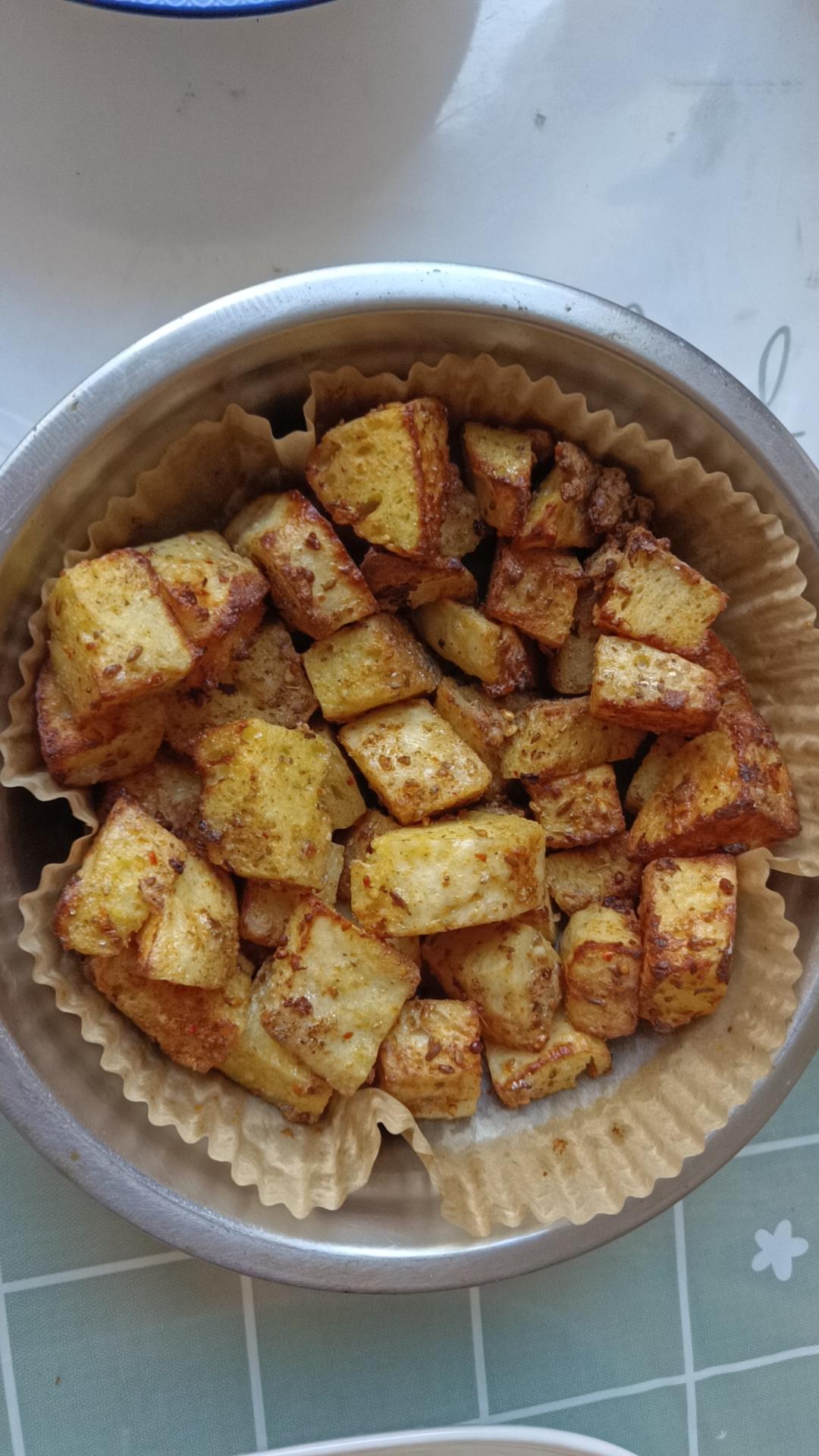 孜然炒馒头丁