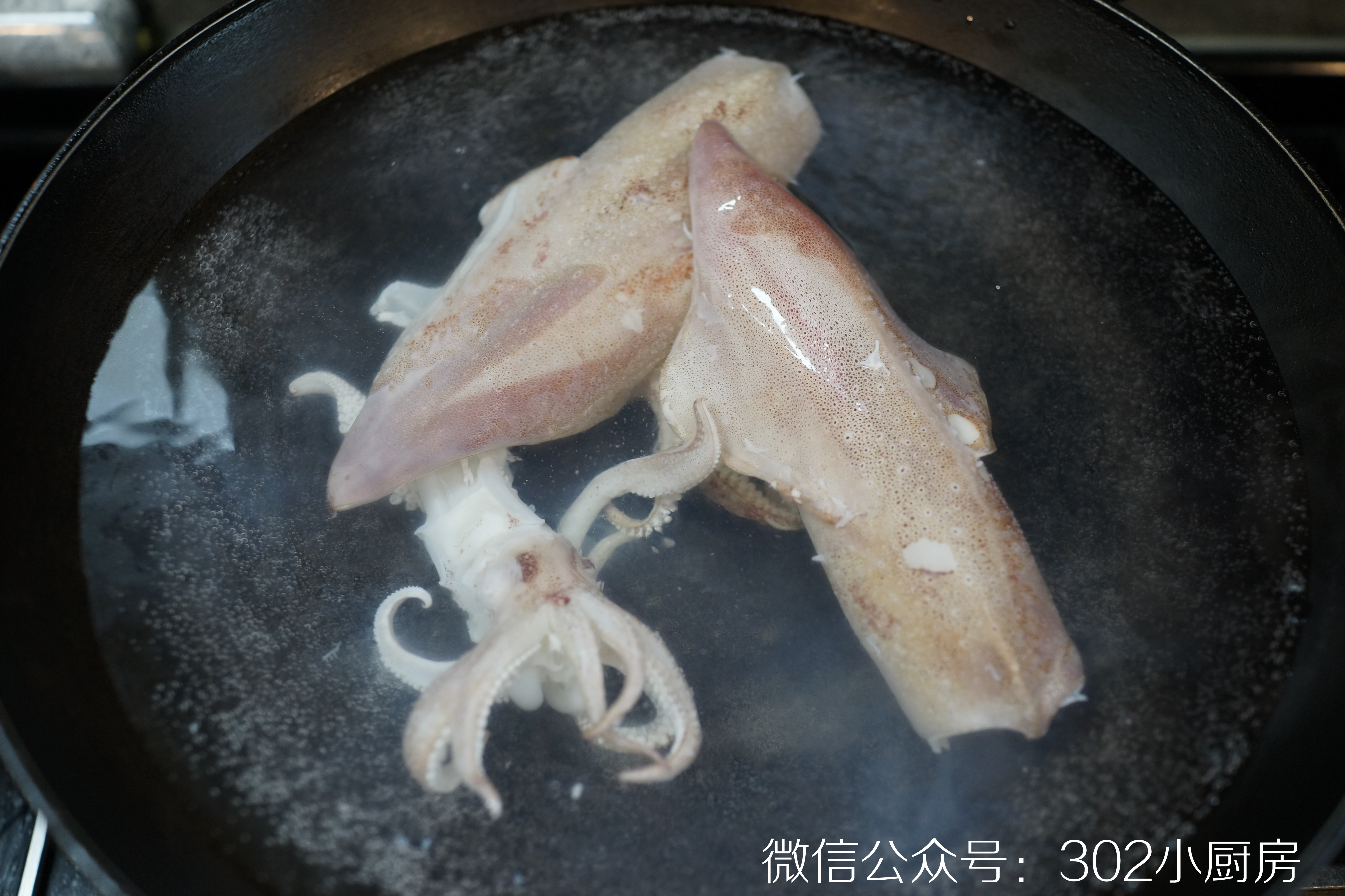 白灼鱿鱼（含小青柑料汁做法）<302小厨房>的做法 步骤5
