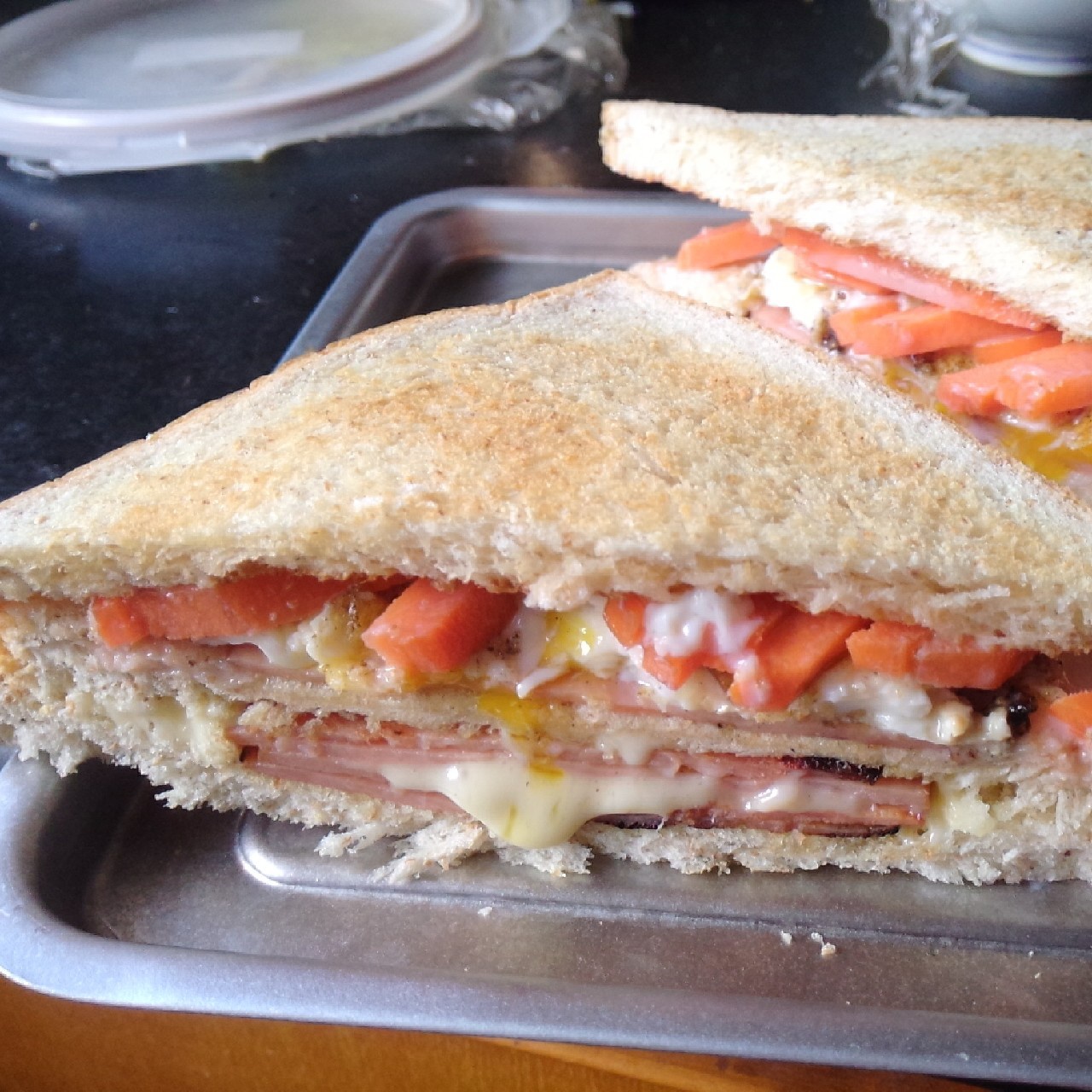 火腿芝士蛋三文治