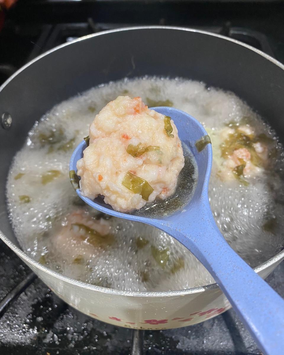 不加粉的Q弹虾滑