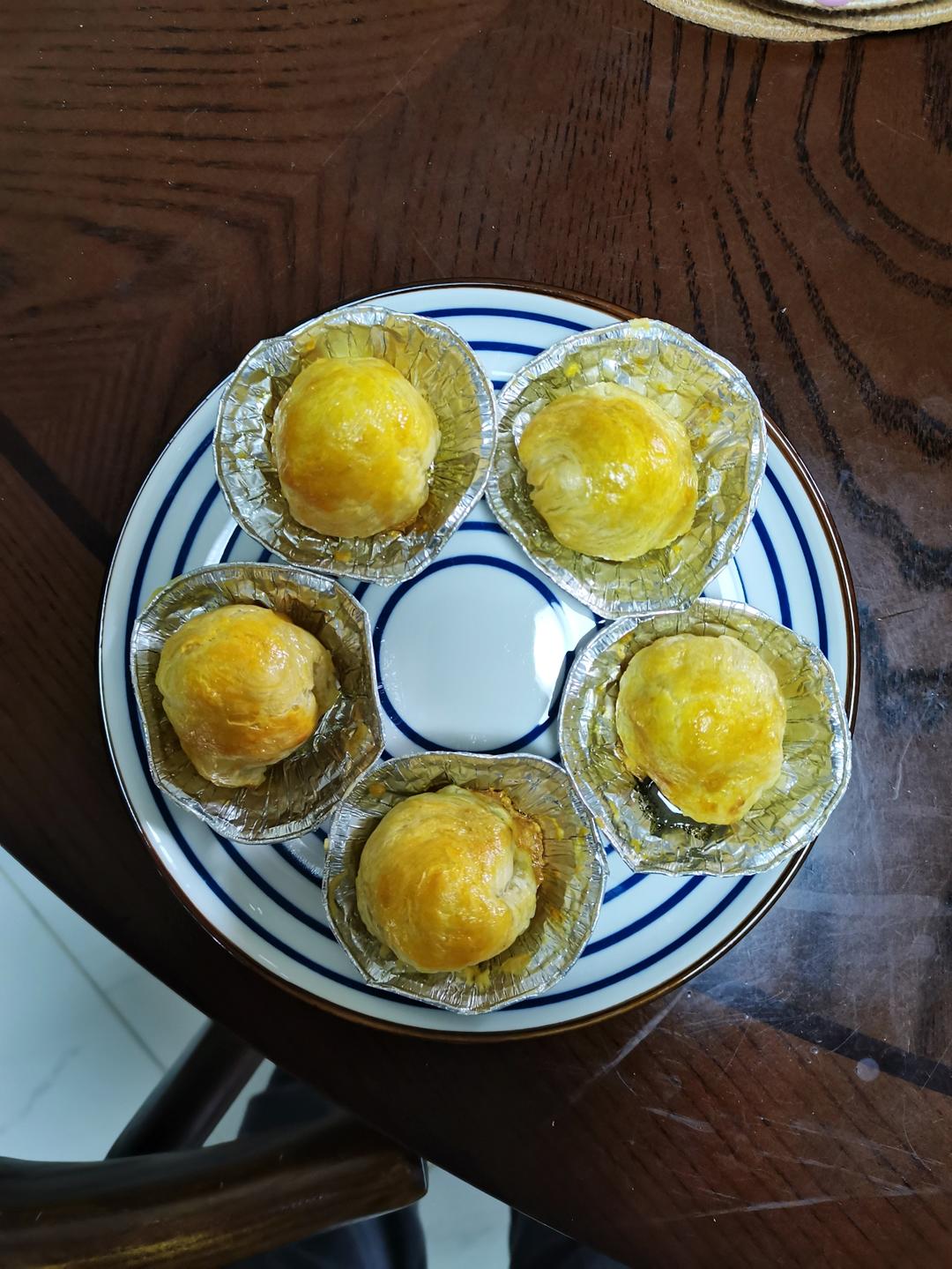 有空气炸锅就能做的小点心「酥皮汤圆」蛋挞皮与汤圆的完美结合👍👍👍