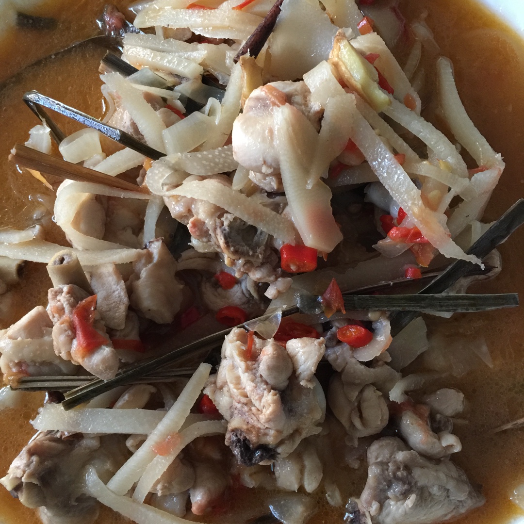 番茄汁_b98y做的傣味酸笋煮鸡