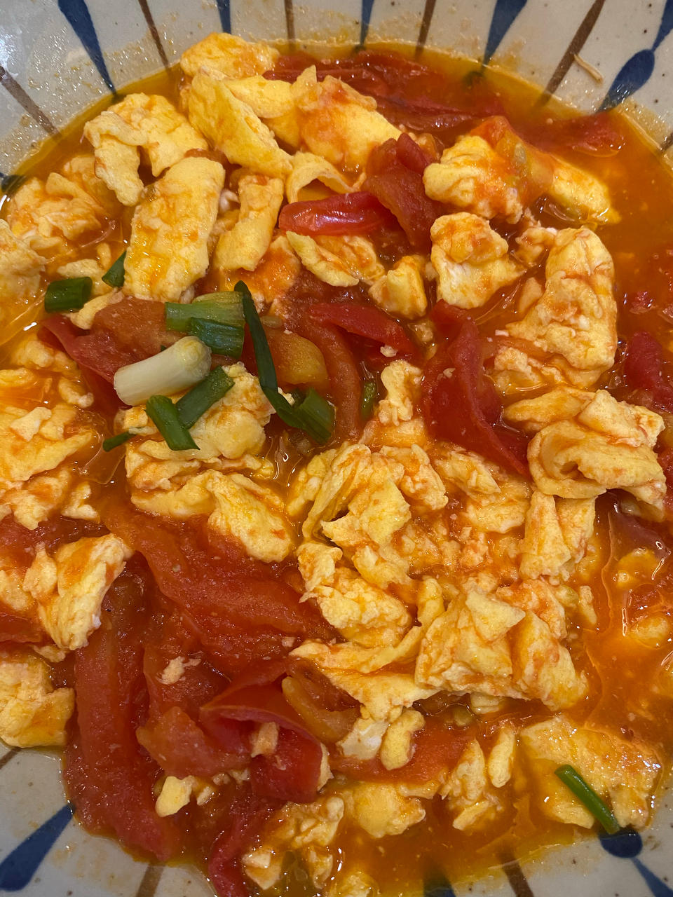 jasmine做的番茄炒鸡蛋超浓的番茄味