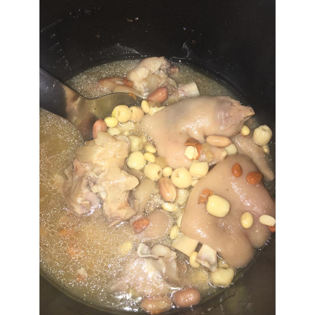 黄豆花生猪脚汤
