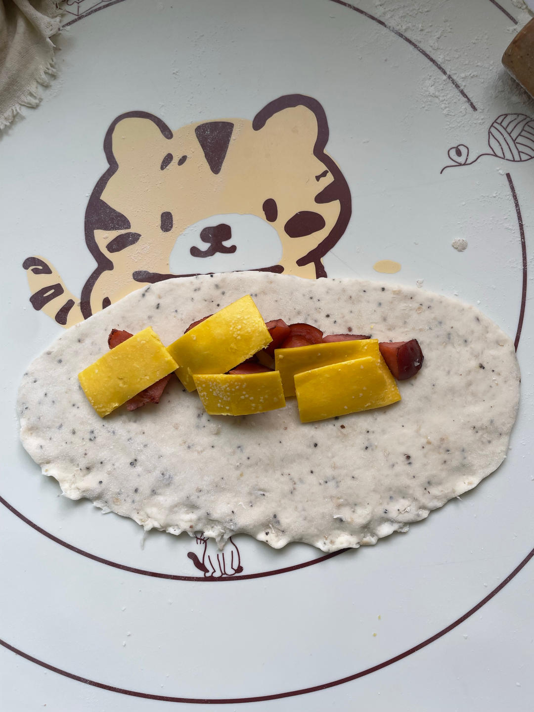 黑椒香肠全麦贝果