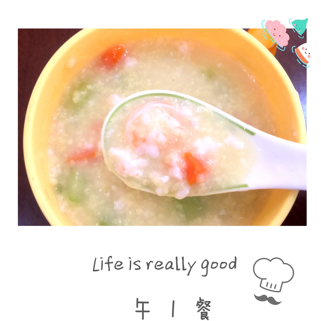 小米虾滑粥