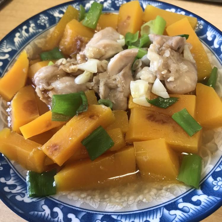 南瓜蒸鸡腿～～孩子爱吃的菜