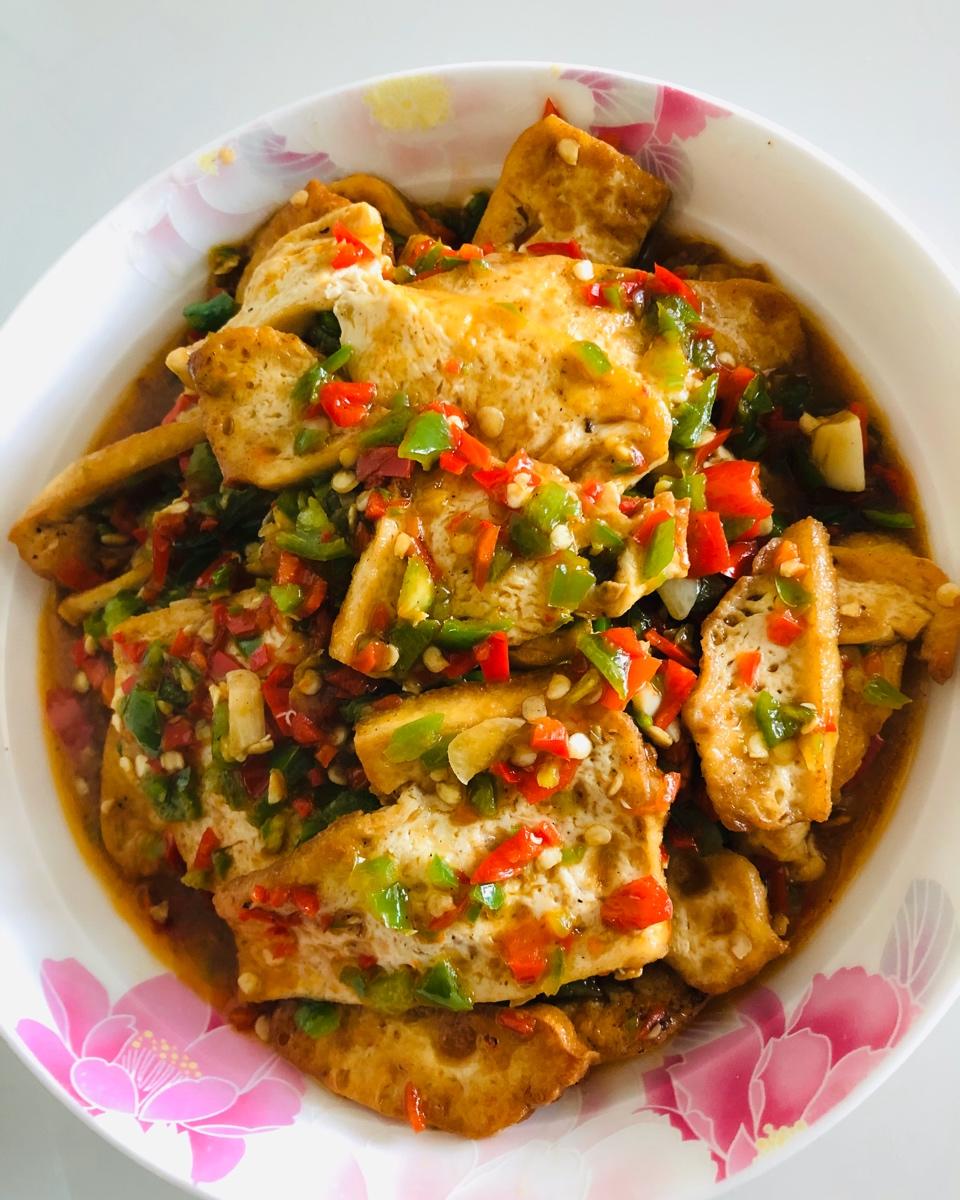 焖煎豆腐