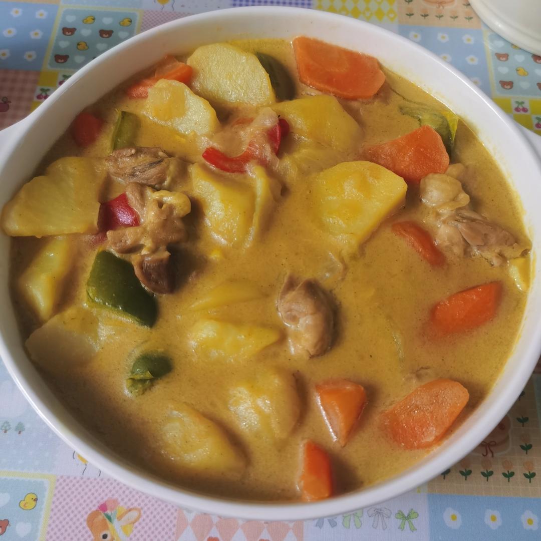 椰香浓郁🍃做法简单 ｜ 泰式椰浆咖喱鸡