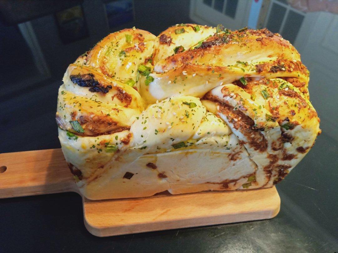 香葱肉松手撕吐司