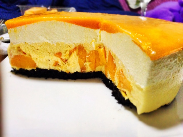 芒果奶油冻芝士蛋糕