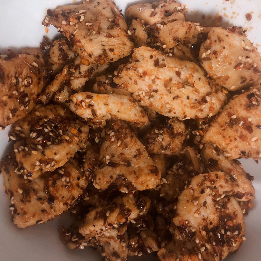 孜然鸡胸肉，低脂低卡好吃无压力。