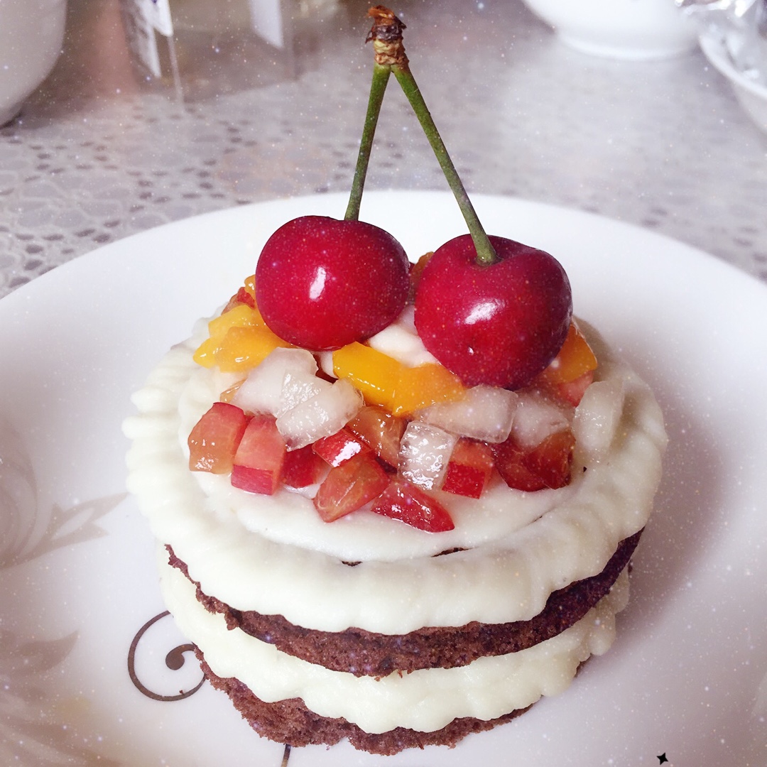 水果巧克力小蛋糕