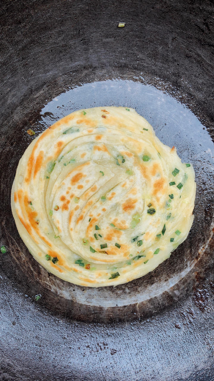 层薄如纸外酥内软的手抓饼&葱油饼