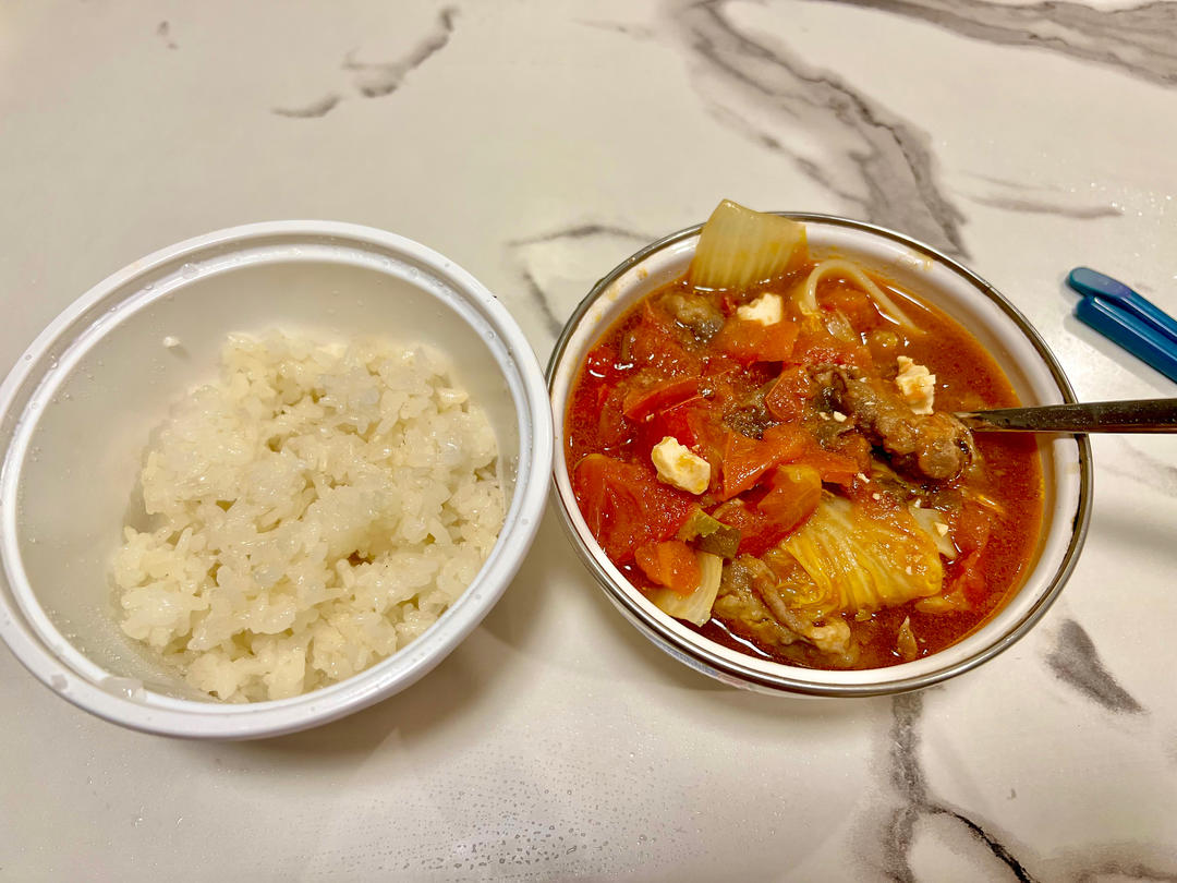 超浓郁番茄肥牛烩饭‼️剩饭这样做～秒空盘