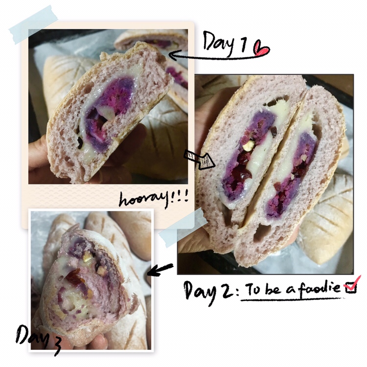 一次发酵紫薯麻薯软欧的做法 步骤10