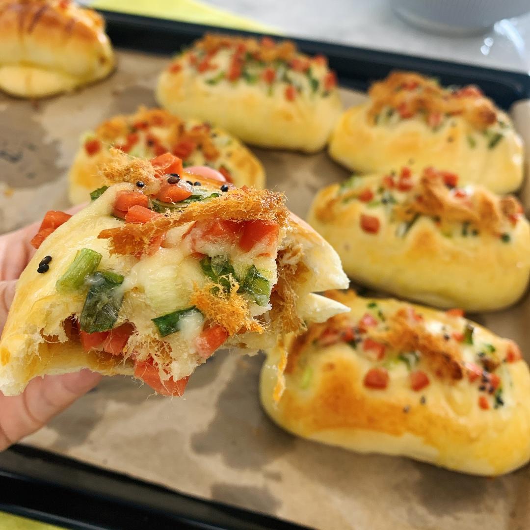 香葱火腿肉松面包