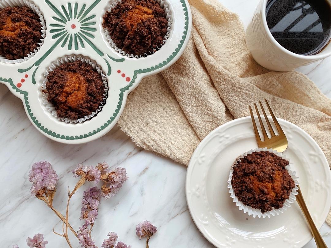 南瓜可可酥粒麦芬