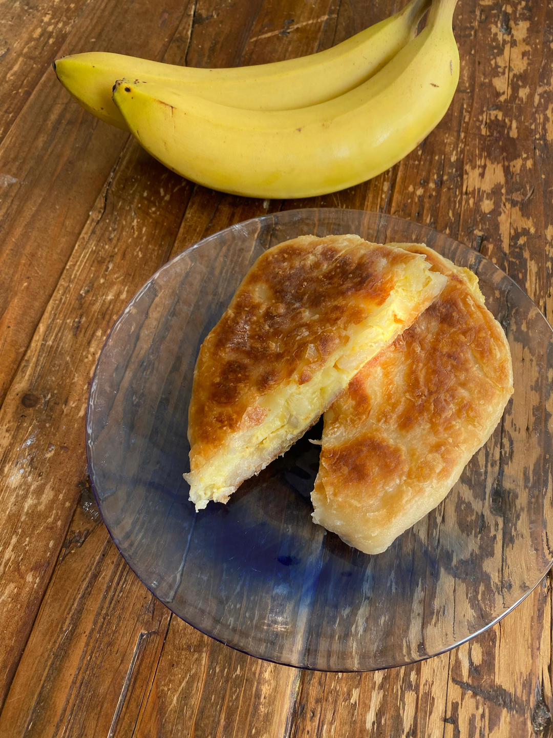 10分钟平底锅爆浆香蕉饼🍌也太好吃了！