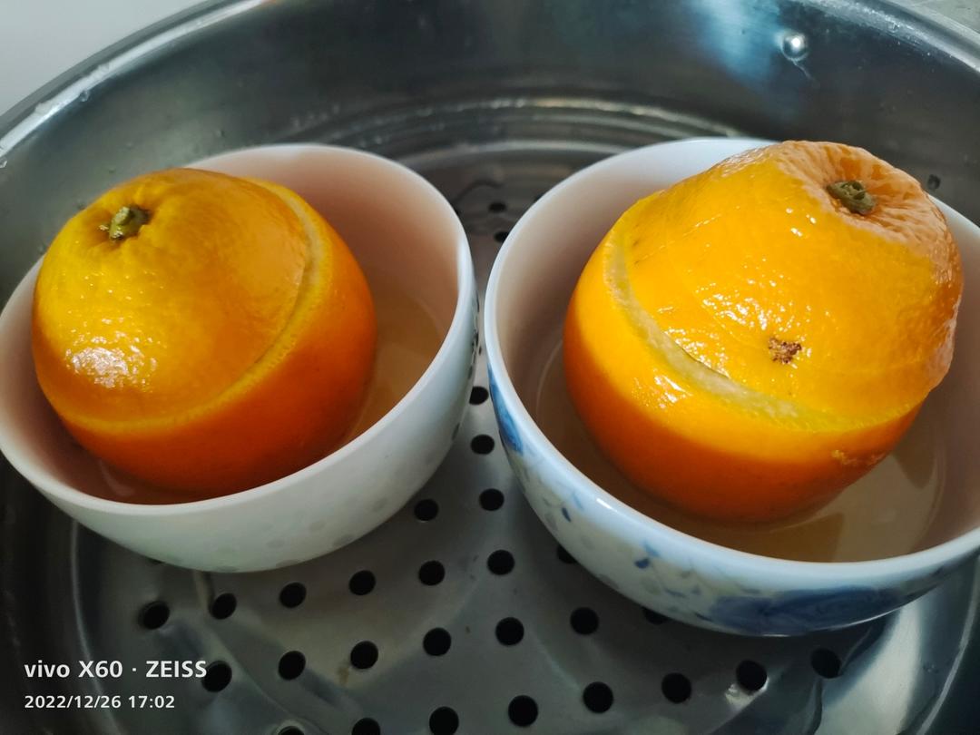 盐蒸橙子，治疗咳嗽，（详细步骤图）