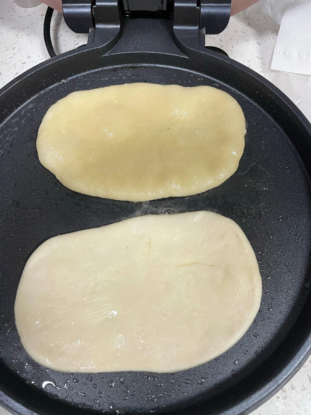 半烫面的口袋饼｜装啥都好吃
