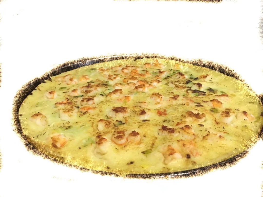 香蕉芒果&鲜虾培根披萨