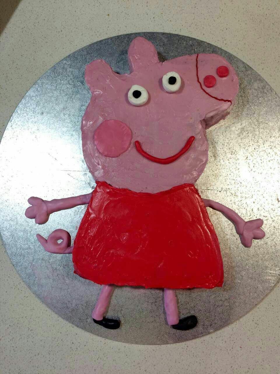 Peppa pig 生日蛋糕的做法