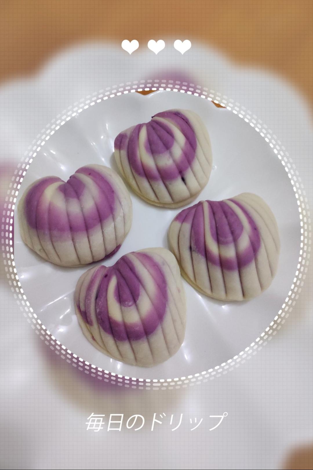 太斑斓贝壳豆沙包