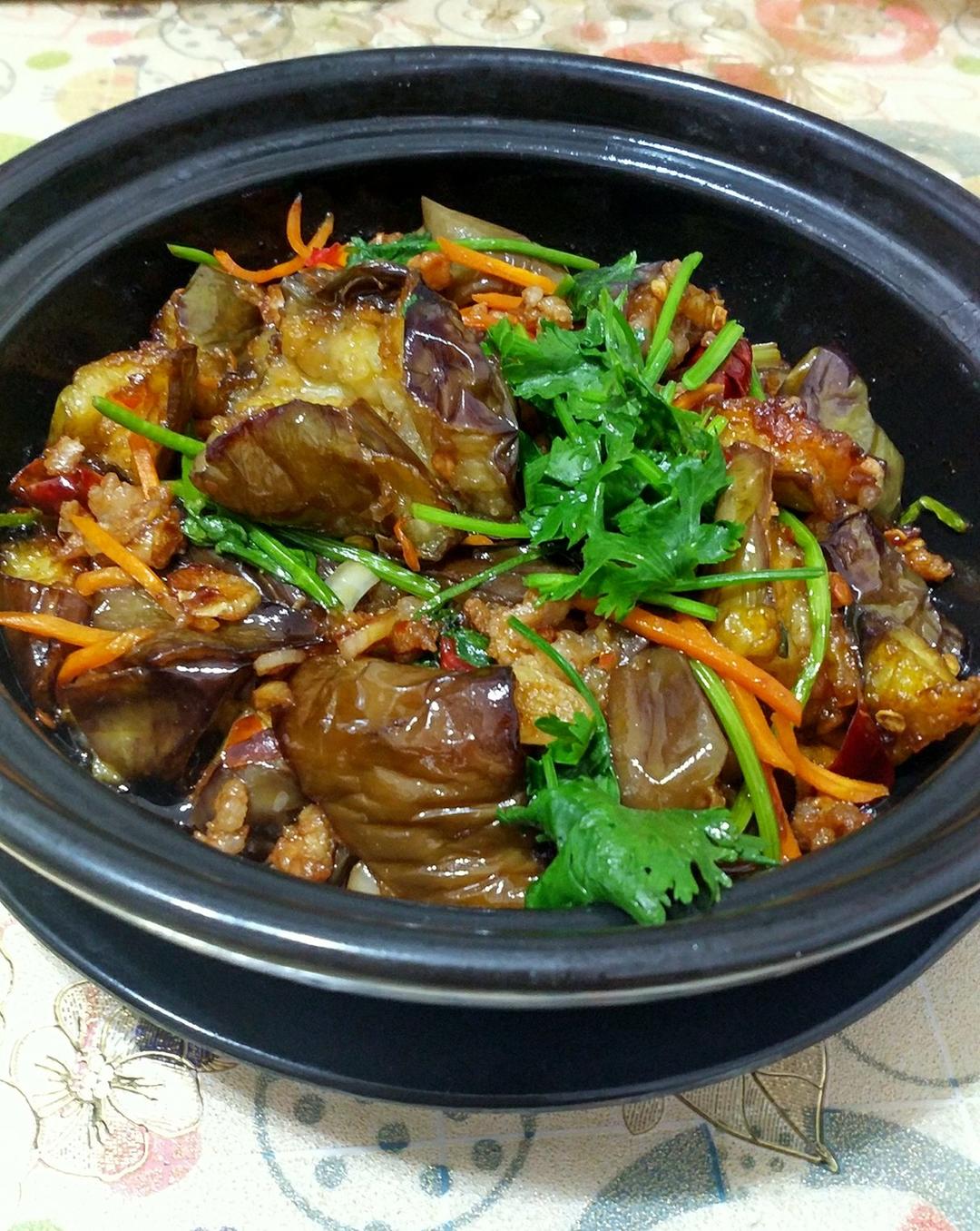 肉末茄子粉丝煲