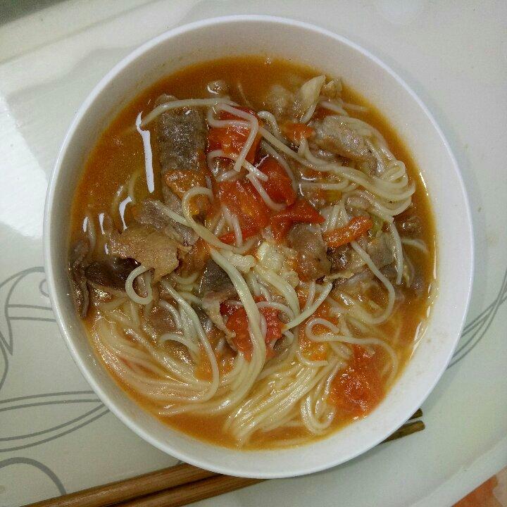 羊肉西红柿汆面