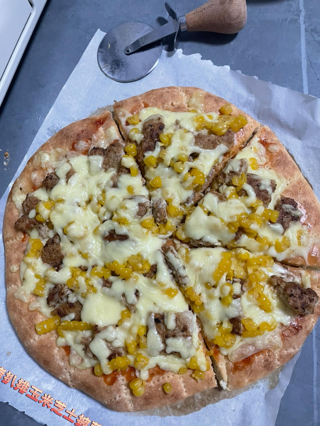 黑椒鸡肉蔬菜披萨