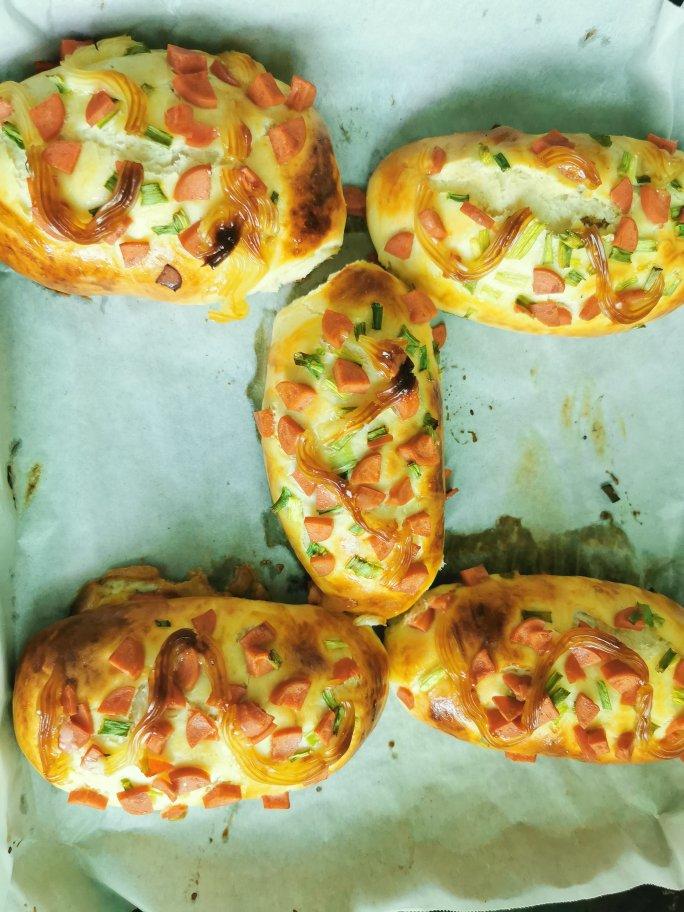 香葱火腿肉松面包