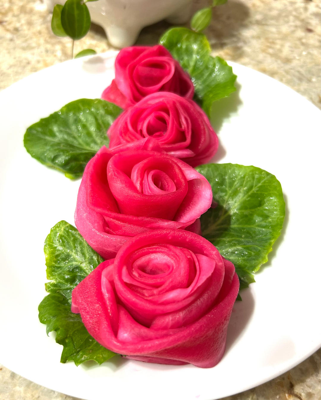 适合节日摆盘的开胃菜~~糖醋红玫瑰