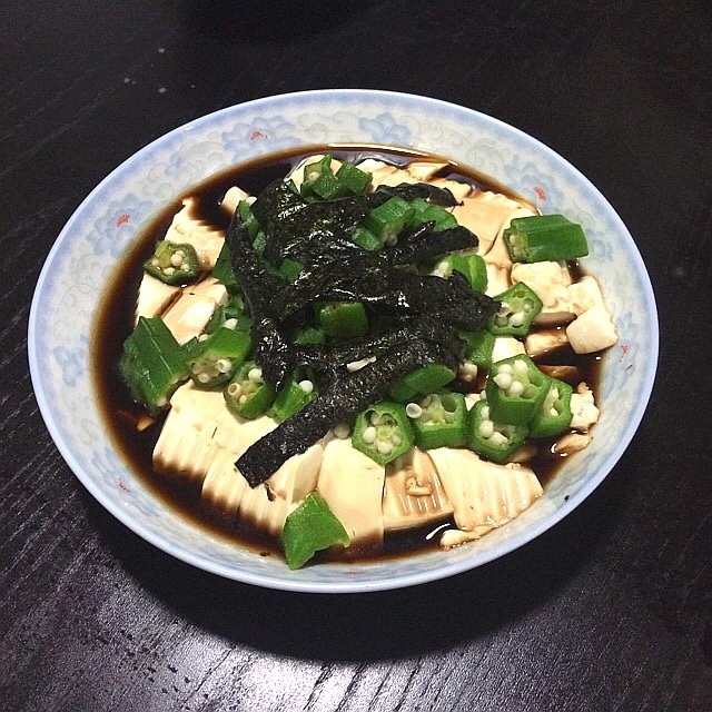 秋葵嫩豆腐&秋葵存储小方法