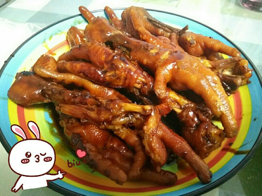 电饭锅脱骨红烧鸡爪