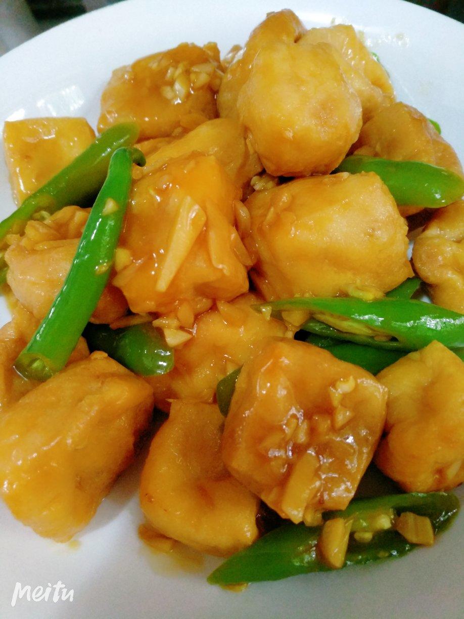 青椒油豆腐