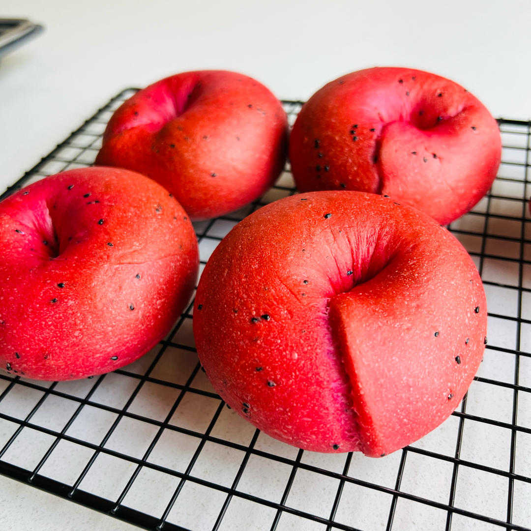 无糖无油火龙果贝果