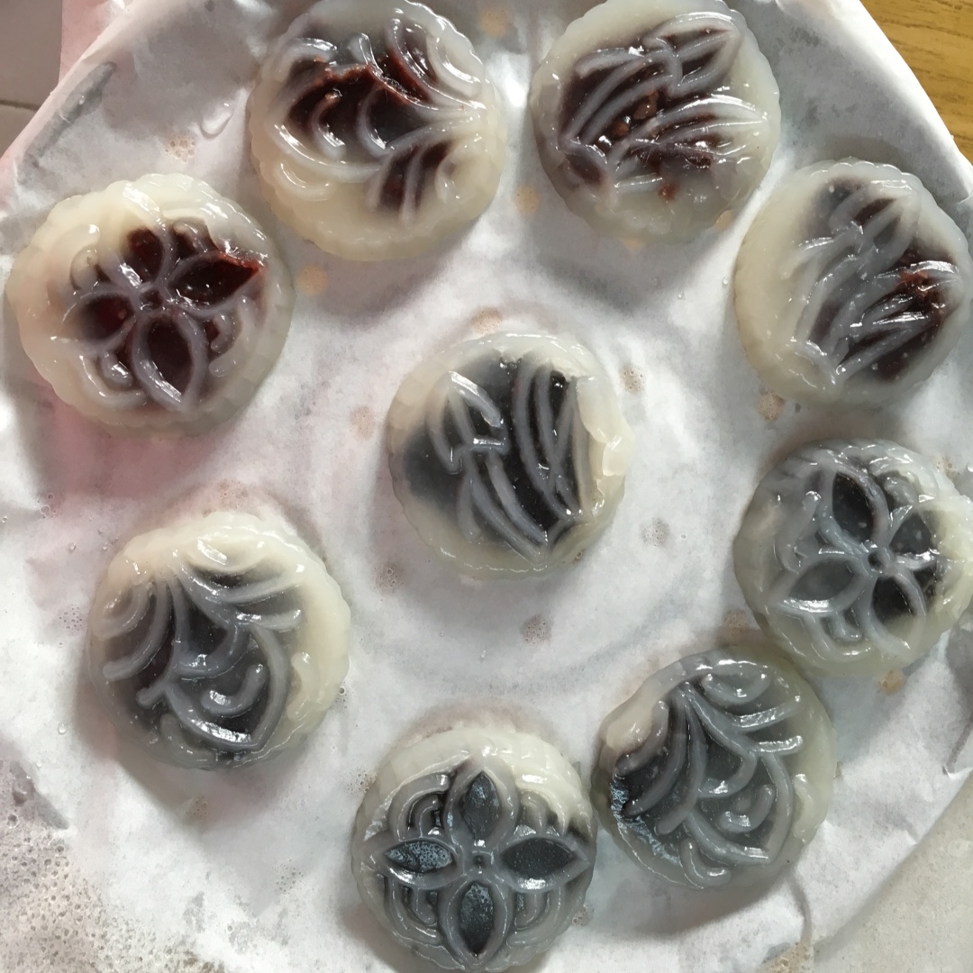 奶黄水晶饼