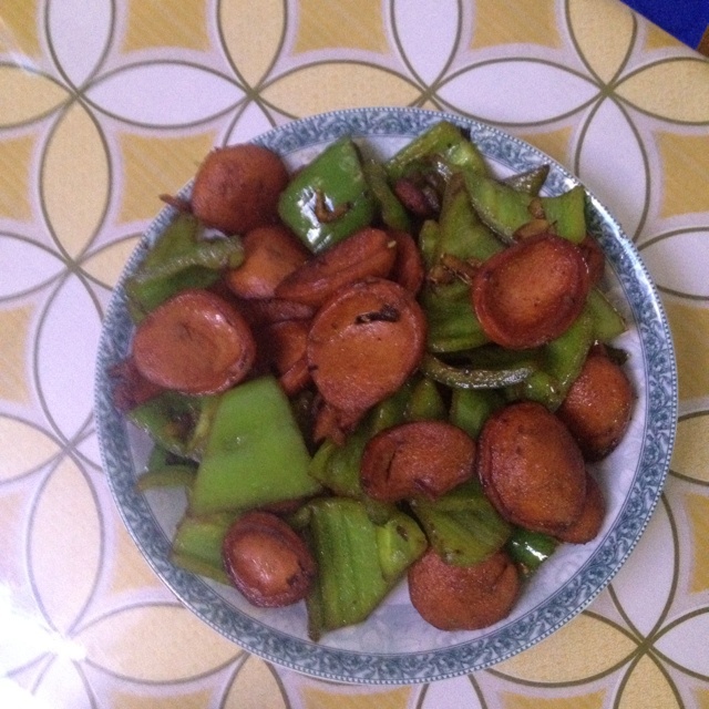 青椒炒香肠