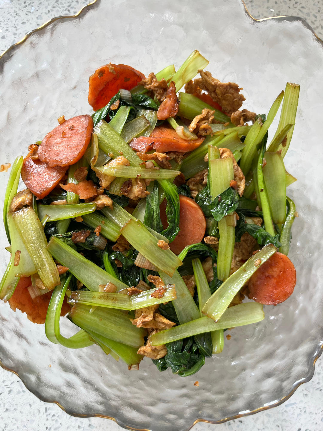 蚝油火腿油菜