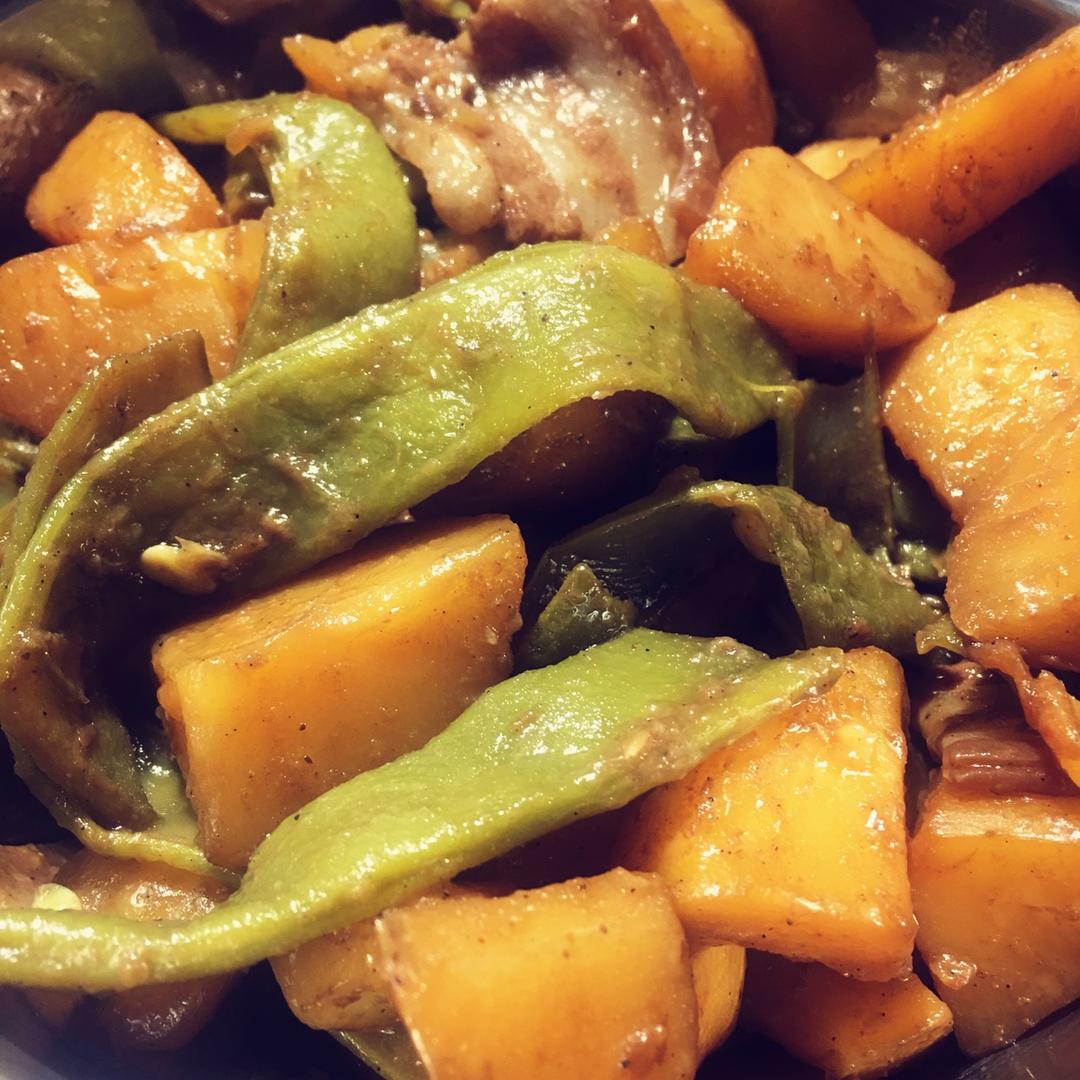 土豆炖豆角