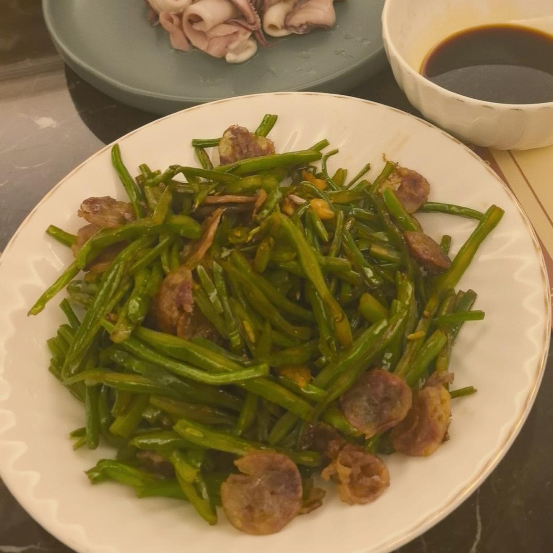 扁豆丝炒香肠