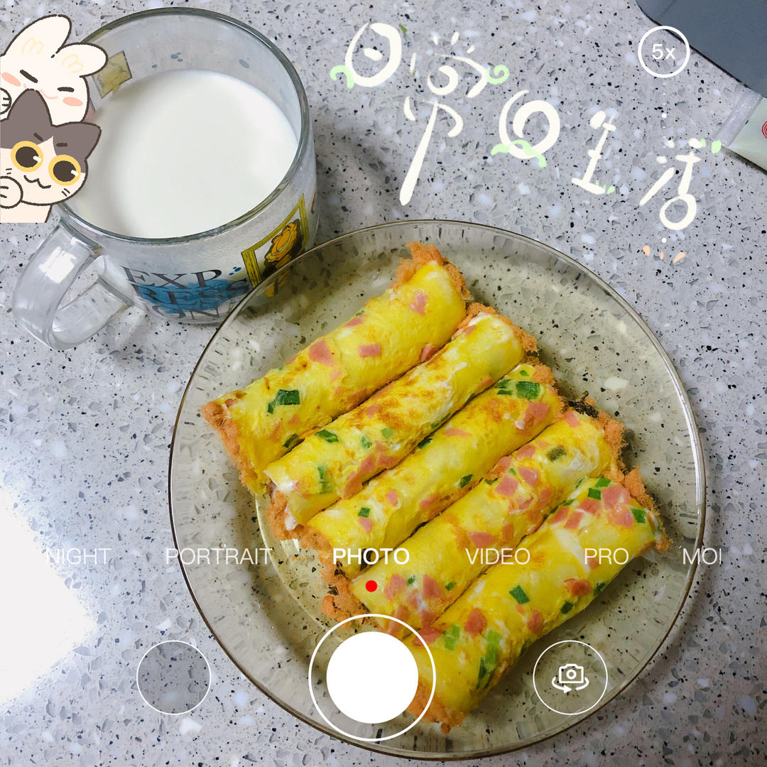 儿童早餐—肉松吐司卷