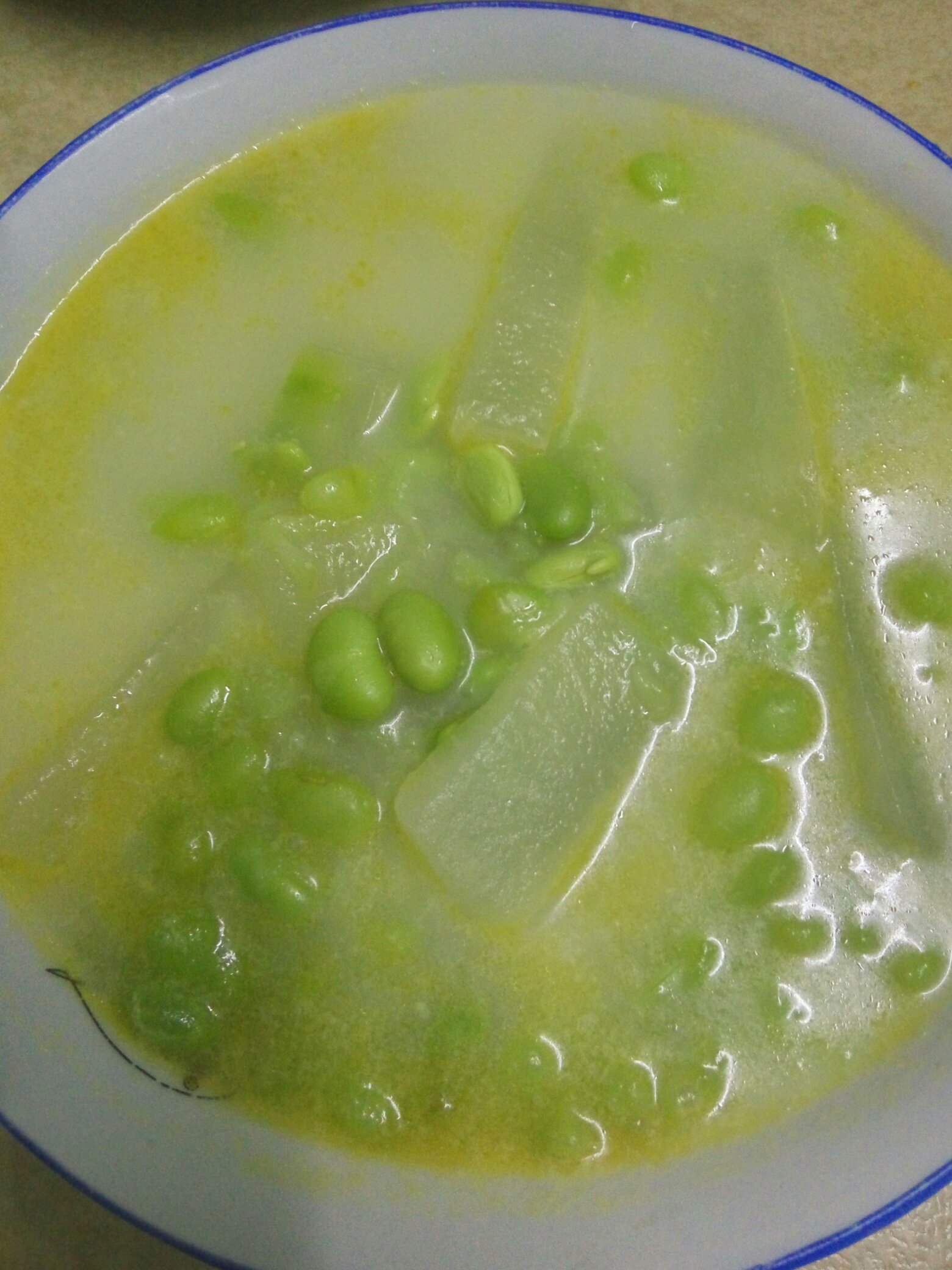 冬瓜毛豆汤的做法