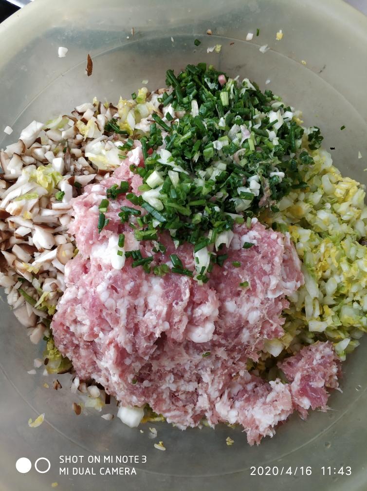 香菇白菜肉馅饺子