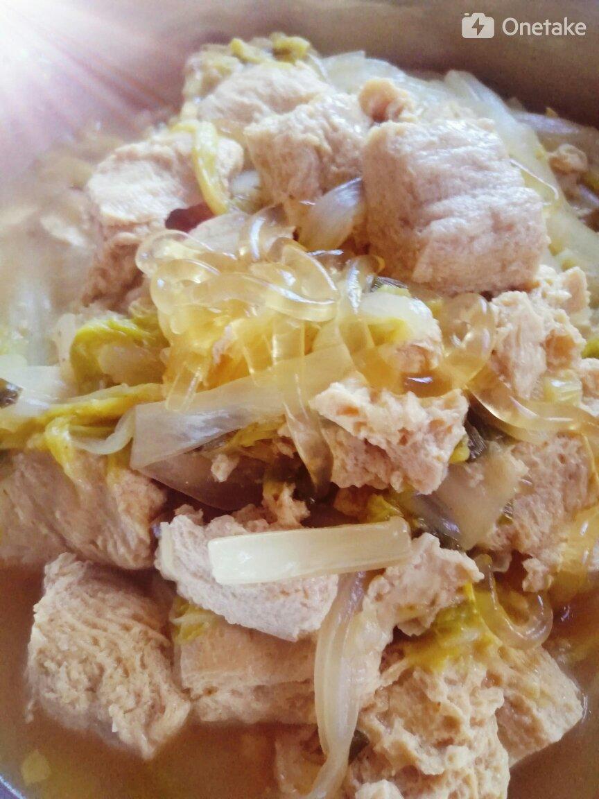 白菜炖冻豆腐