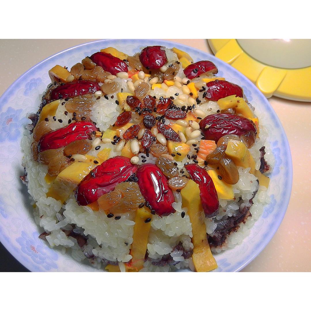 【猪油夹沙八宝饭】古法蒸糯米