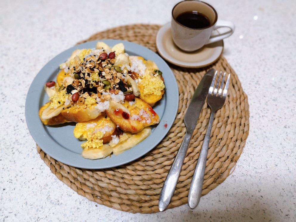 椰子油酒酿咸口蛋奶法棍【轻卡小食】